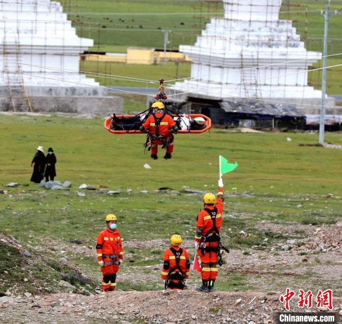 圖為應(yīng)急演練現(xiàn)場。青海省應(yīng)急廳