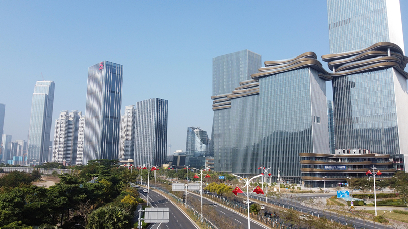 2024年1月1日，廣東珠海，橫琴粵澳深度合作區(qū)樓群。